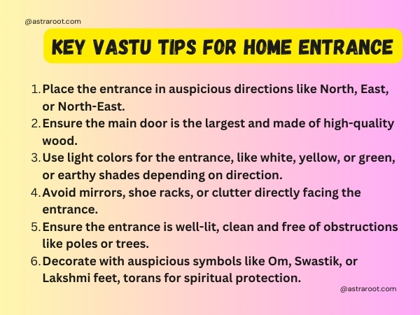 vastu tips for home entrance