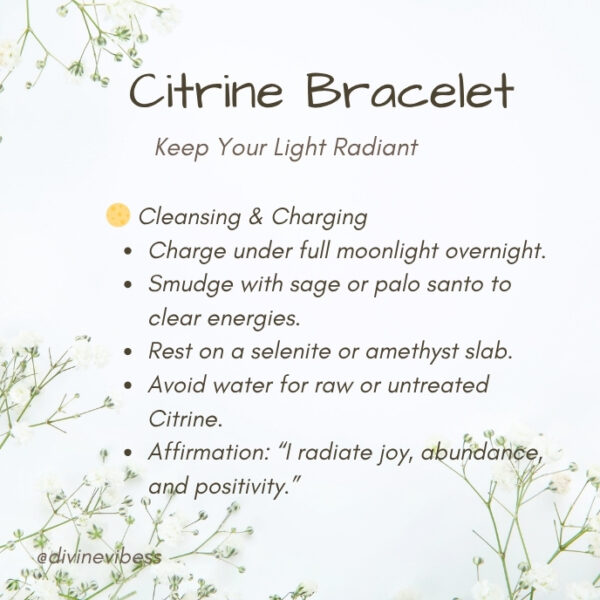 citrine crystal bracelet​