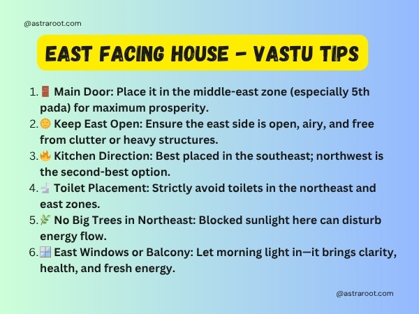 east facing house vastu