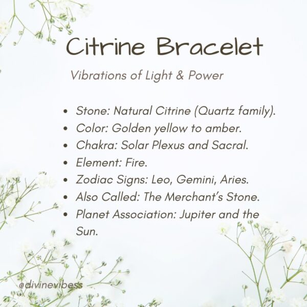 yellow citrine bracelet​