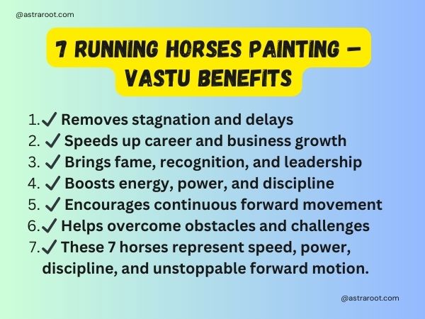 7 horse painting with sunrise benefits